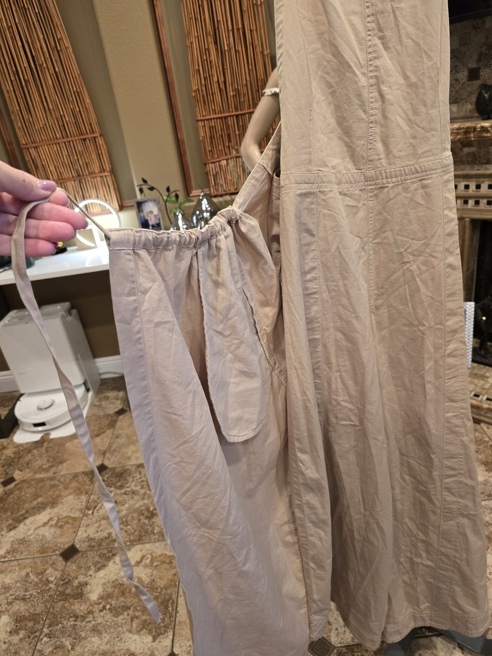 Vista Apron Jumpsuit In Tan By Free People - Picture 6 of 11